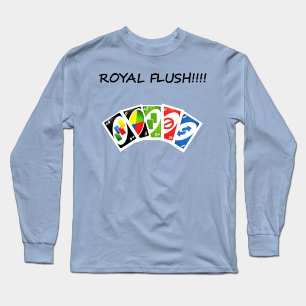 Mistitled Royal Flush Long Sleeve T-Shirt by polarva